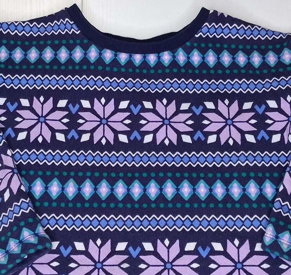 Gymboree Girl Dress Ice Dancer Fair Isle Shift Dress S (5-6)
